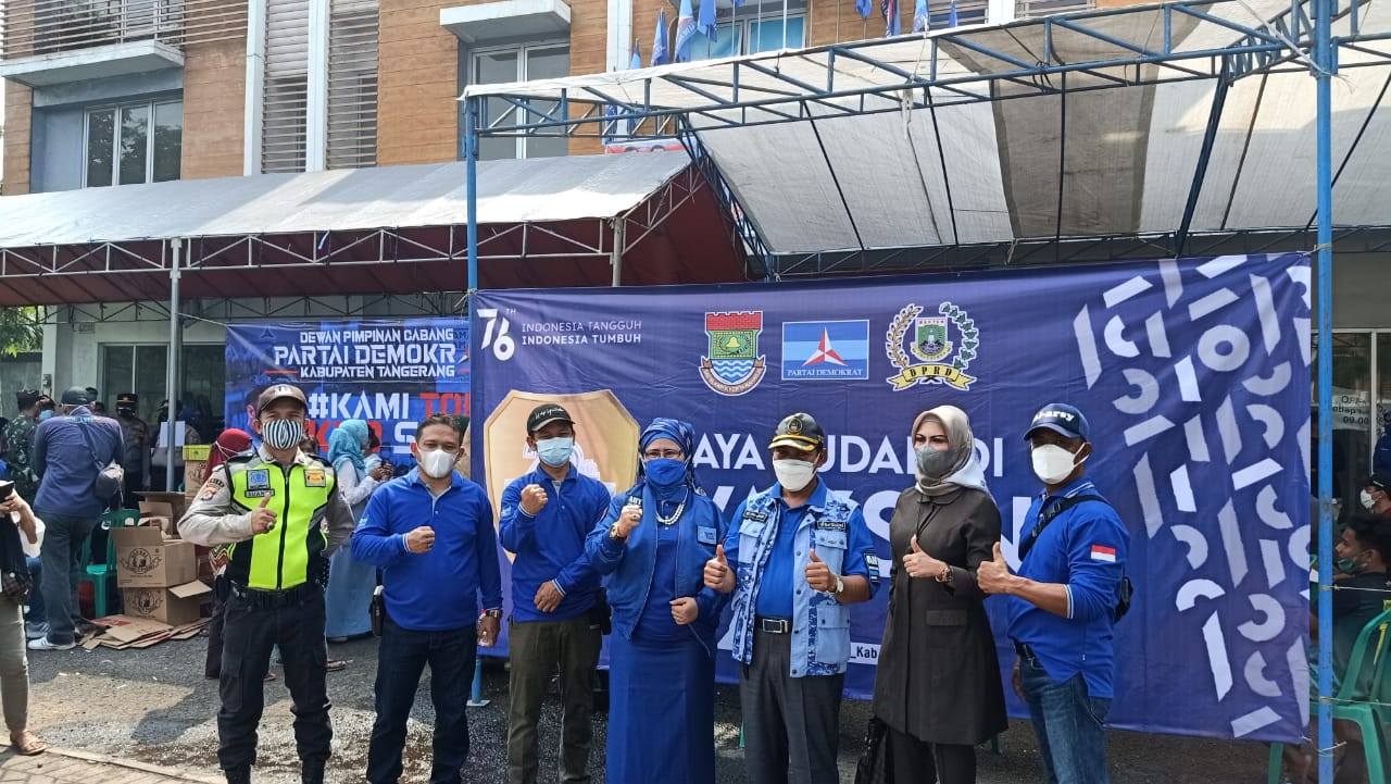 DPC Partai Demokrat Kabupaten Tangerang Gelar 1.000 Vaksinasi Untuk Masyarakat Bantengate.id