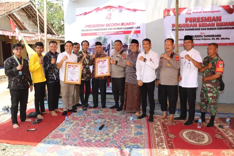 Polresta Tangerang dan Rumah Kebangsaan Resmikan Bedah Rumah Pedagang Bakso