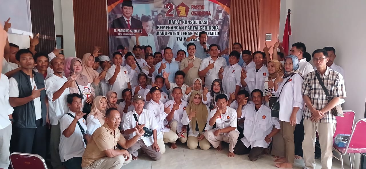 Gerindra Lebak Fokus Pada Target Kursi Signifikan di Pileg 2024 dan Pilpres 2024