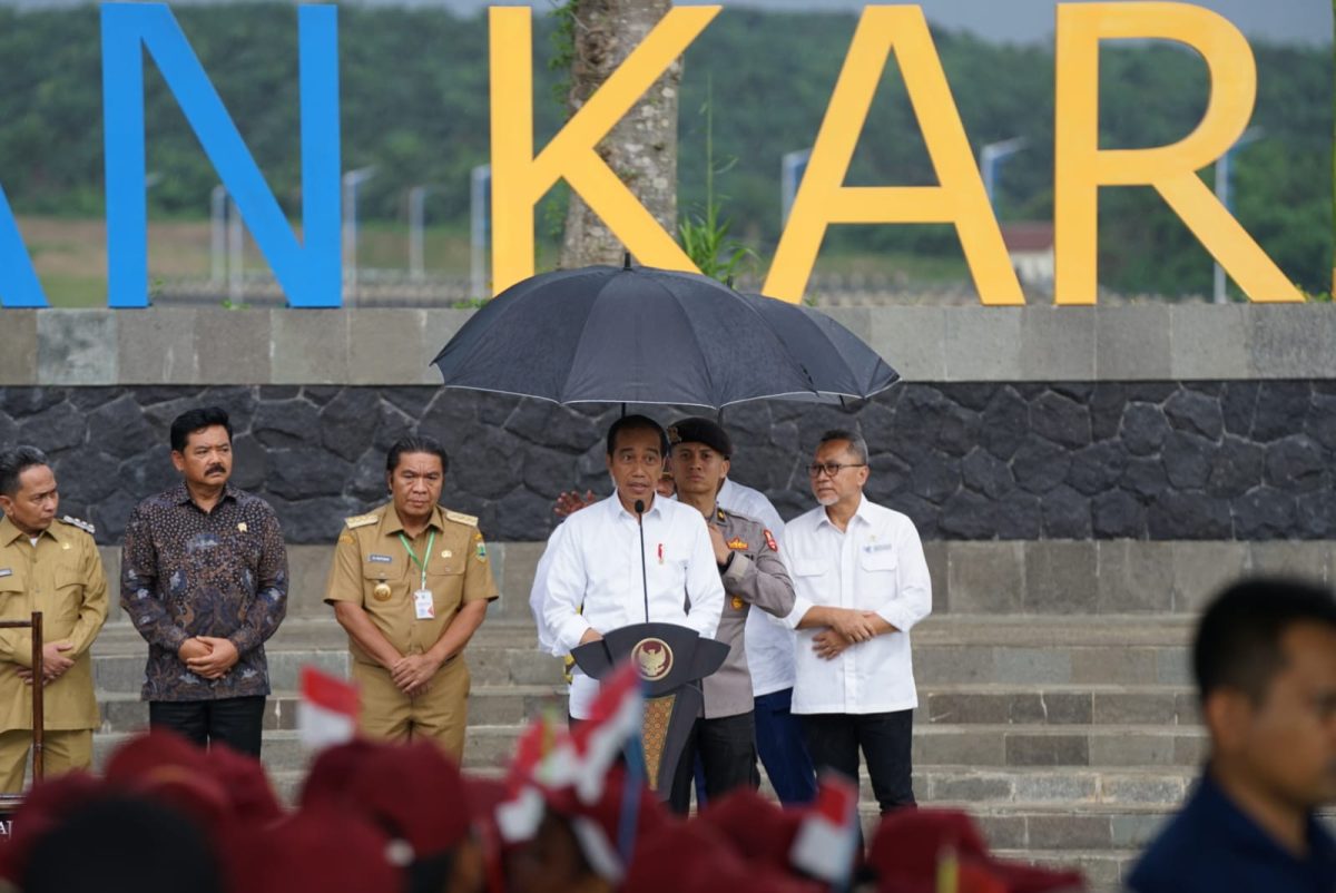 Presiden Republik Indonesia Joko Widodo Resmikan Bendungan Karian Di Kabupaten Lebak Banten