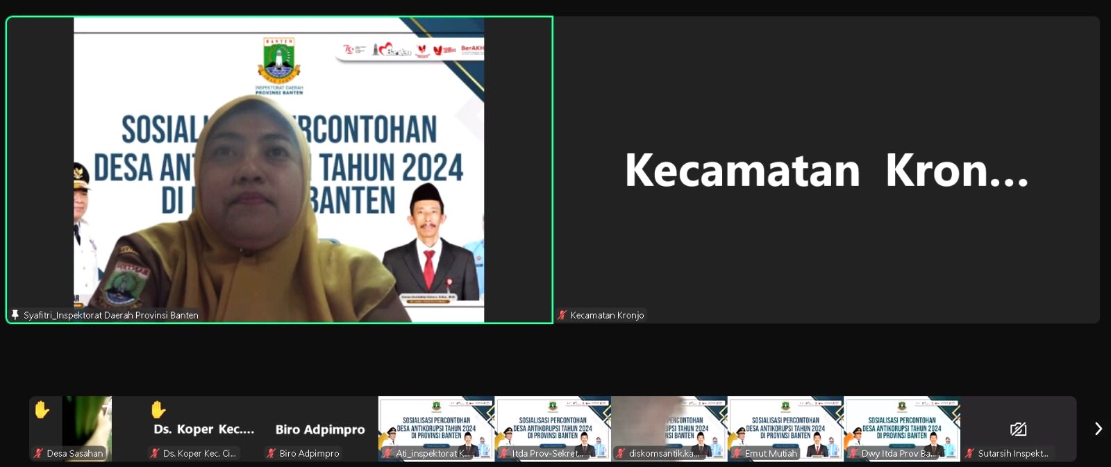 Pemerintah Provinsi Banten Laksanakan Sosialisasi Percontohan Desa Antikorupsi