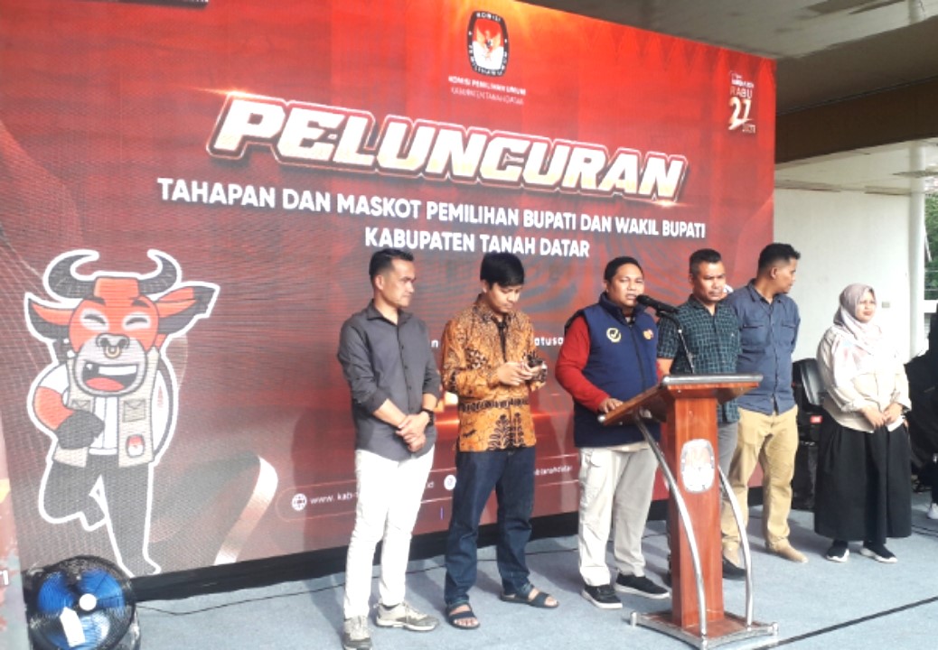 KPU Tanah Datar Luncurkan Tahapan dan Maskot Pemilihan Bupati dan Wakil Bupati