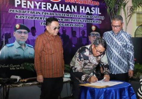 Kantor ATR/BPN Kabupaten Tangerang  Tuntaskan  9.500 Sertifikat Tanah Program PTSL