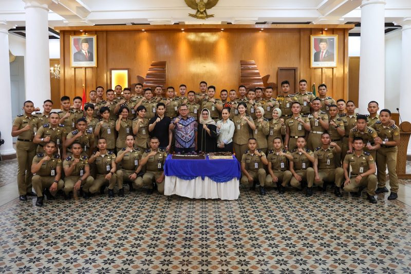 Pj Gubernur Damenta Sambut Praja IPDN Asal Banten di Gedung Negara Provinsi Banten