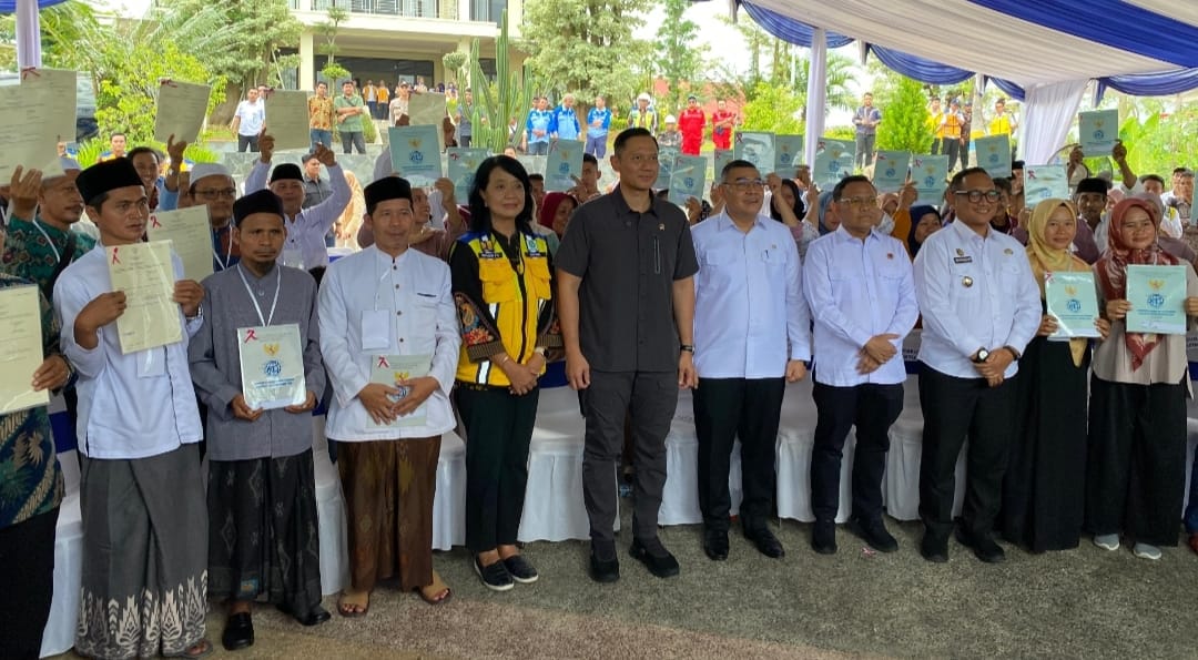 Pj. Bupati Lebak Hadiri Kunjungan Menko AHY Ke PSN Waduk Karian