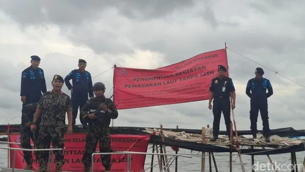 KKP Segel Pagar Laut 30,16 Km di Tangerang, Diduga Tak Berizin dan Ganggu Nelayan